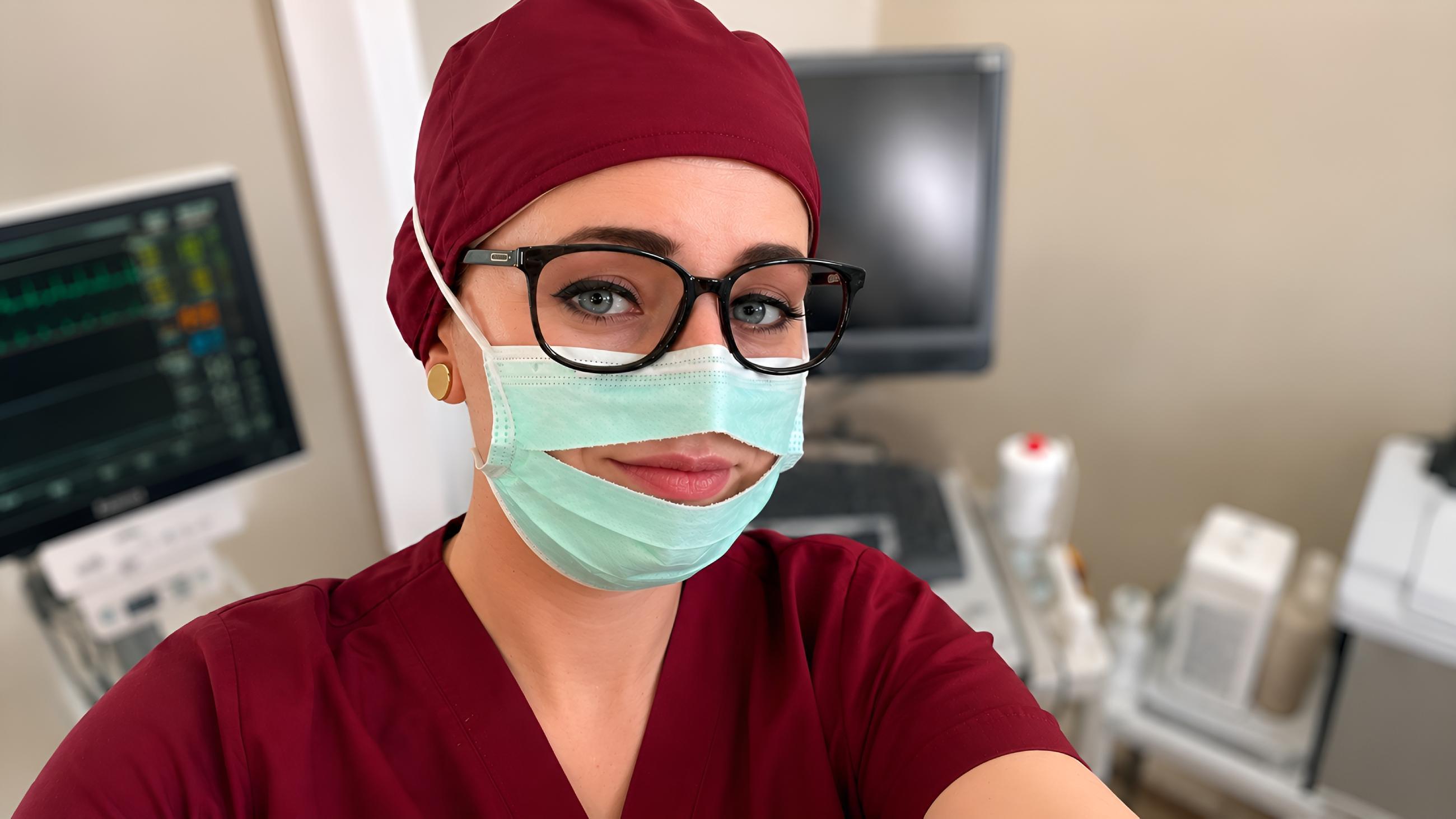 Dominatrix Katharina Amara leads Miss Nena in a professional medical BDSM session in Belgium